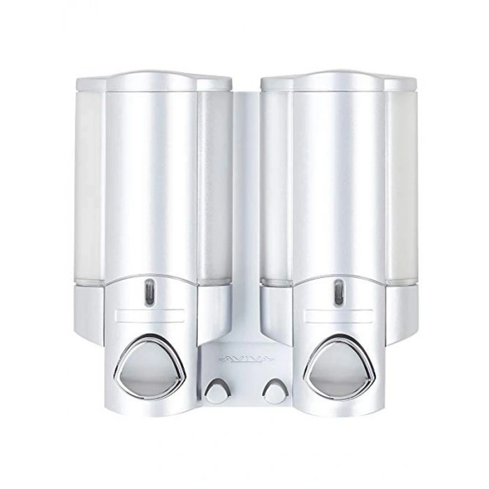 BLP-76235-1 Aviva Shower Dispenser 2 Chamber Satin Silver