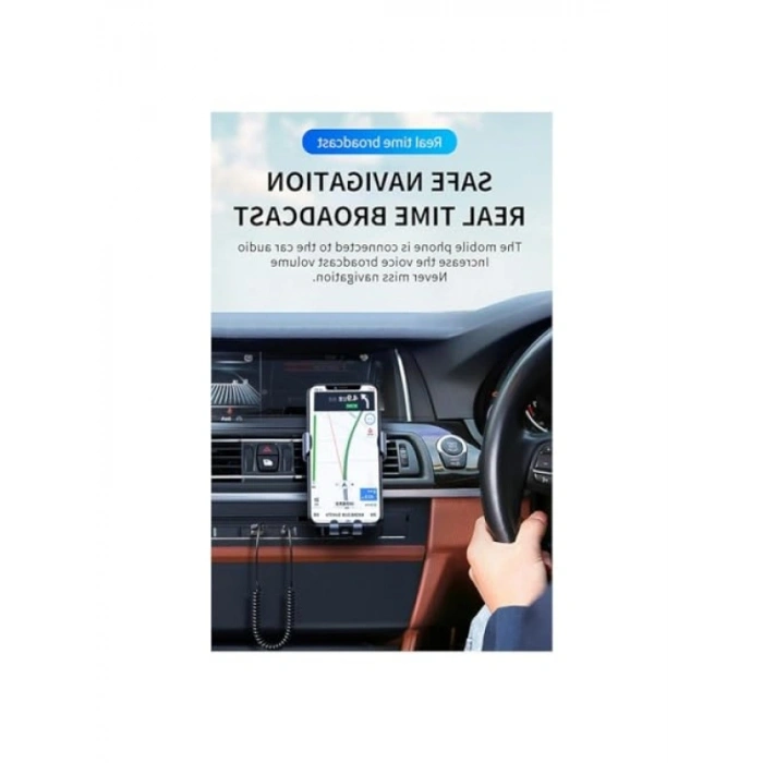 Bluetooth 5.0 Araç Kiti - Kablosuz Ses Alıcısı ve AUX Adaptörü