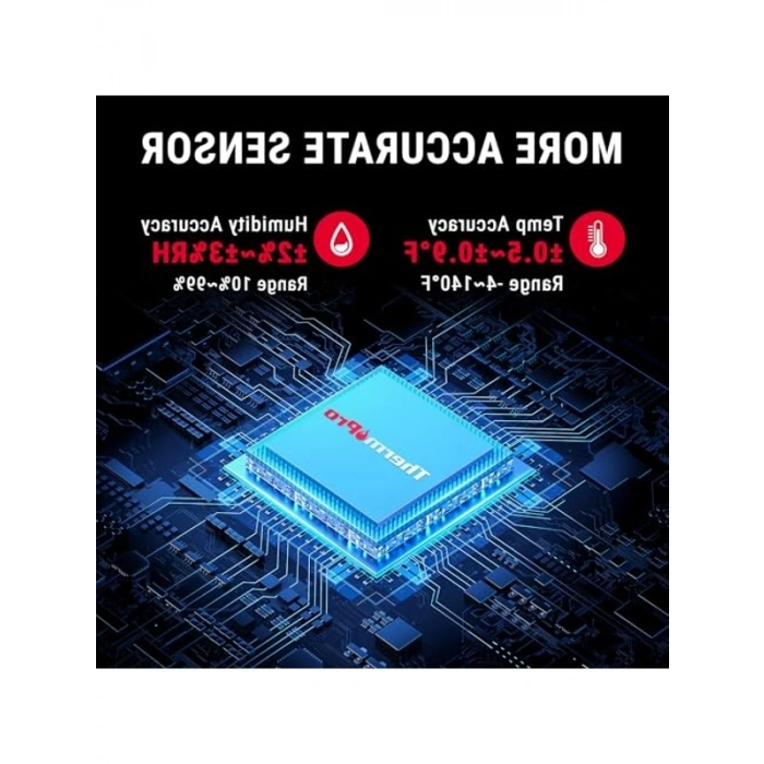 Bluetooth Akıllı Termometre ve Nem Ölçer, 80m Menzil