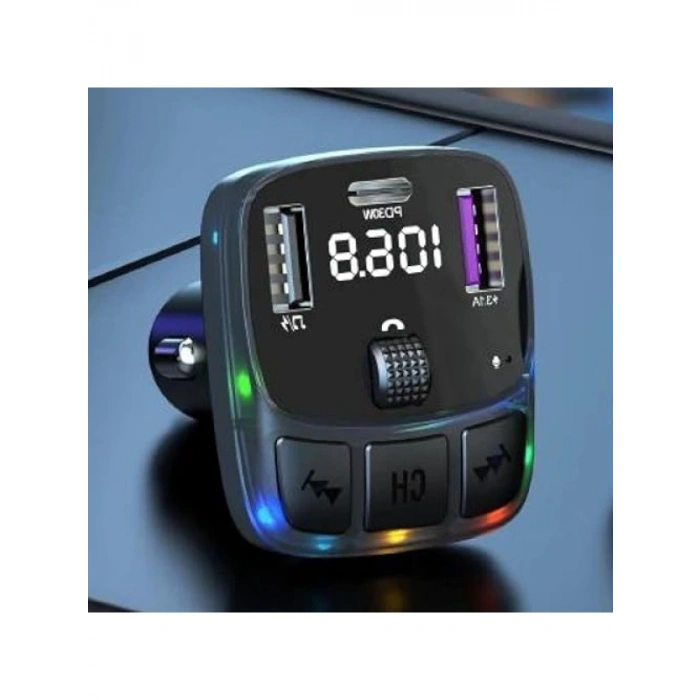 Bluetooth Araç Kiti - FM Transmitter ve 30W Hızlı Şarj