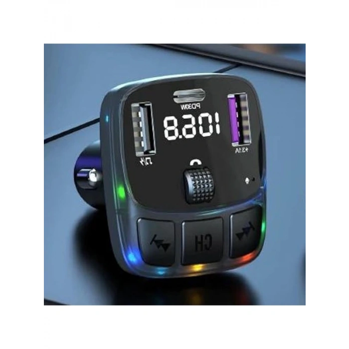 Bluetooth Araç Kiti, FM Transmitter ve 30W Hızlı Şarj ile Pratik Kullanım