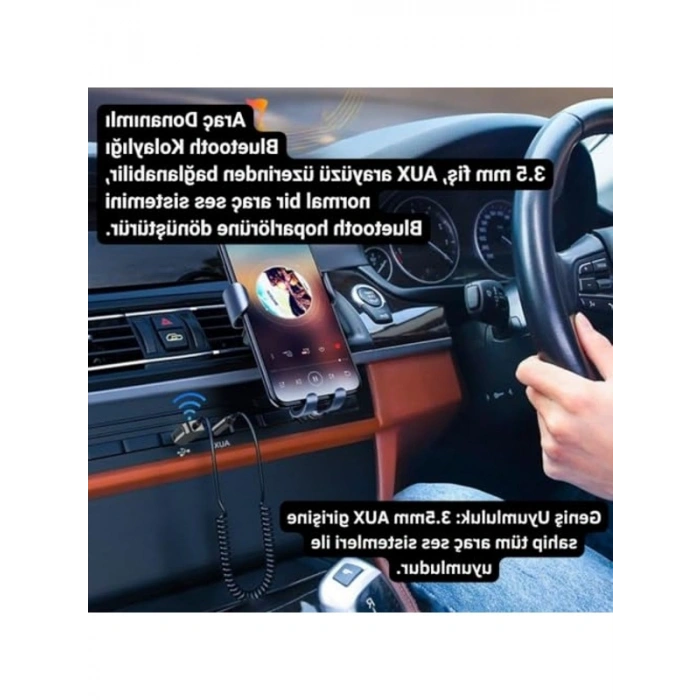 Bluetooth Araç Müzik Kiti, FM Transmitter, USB Giriş