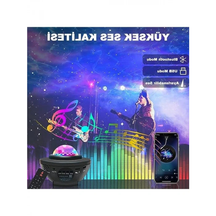 Bluetooth Hoparlör ve Gece Lambası - Sese Duyarlı Işık