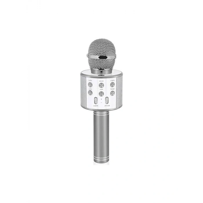 Bluetooth Karaoke Mikrofon, USB, TF ve Aux Girişi ile
