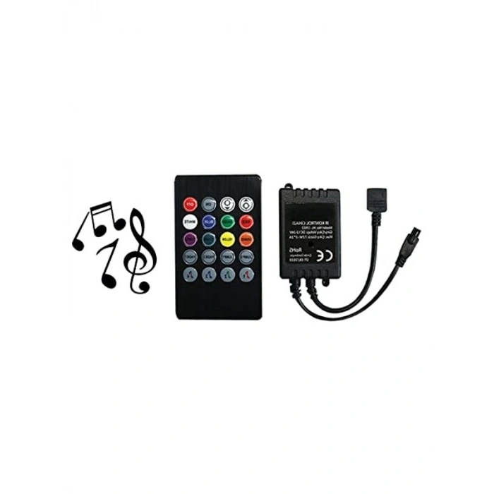 Bluetooth Kontrollü 10 Metreye Kadar RGB Şerit LED, Müzik Duyarlı