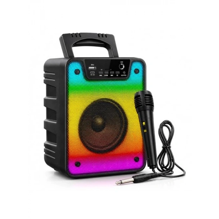 Bluetooth Parti Hoparlörü - RGB Işıklı ve Mikrofonlu