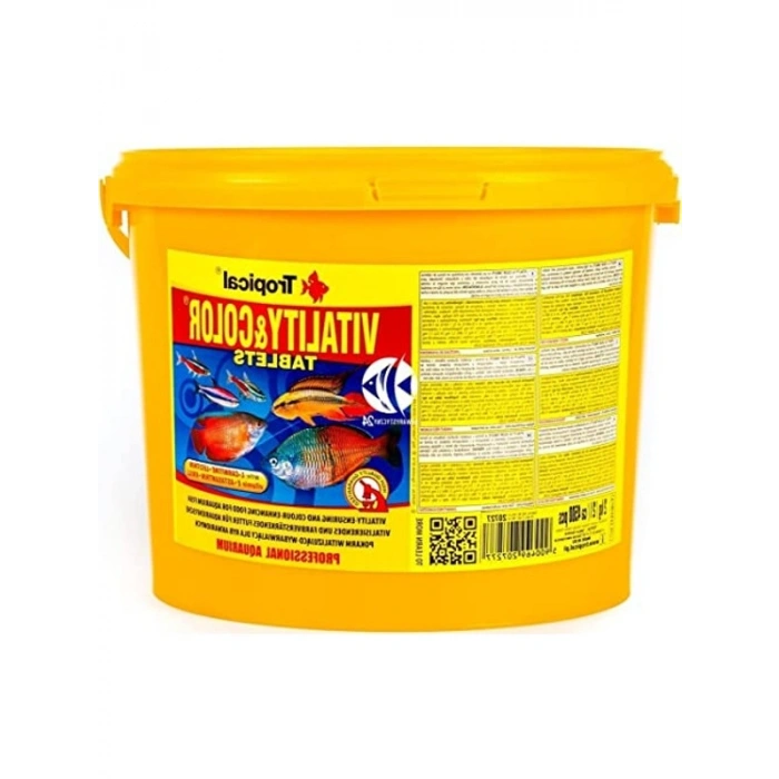 Bölme Tablet Balık Yemi, 100 Adet, Tropical Vitality&Color