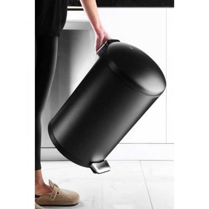 Bombe Kapaklı Mat Çöp Kovası - 30 LT