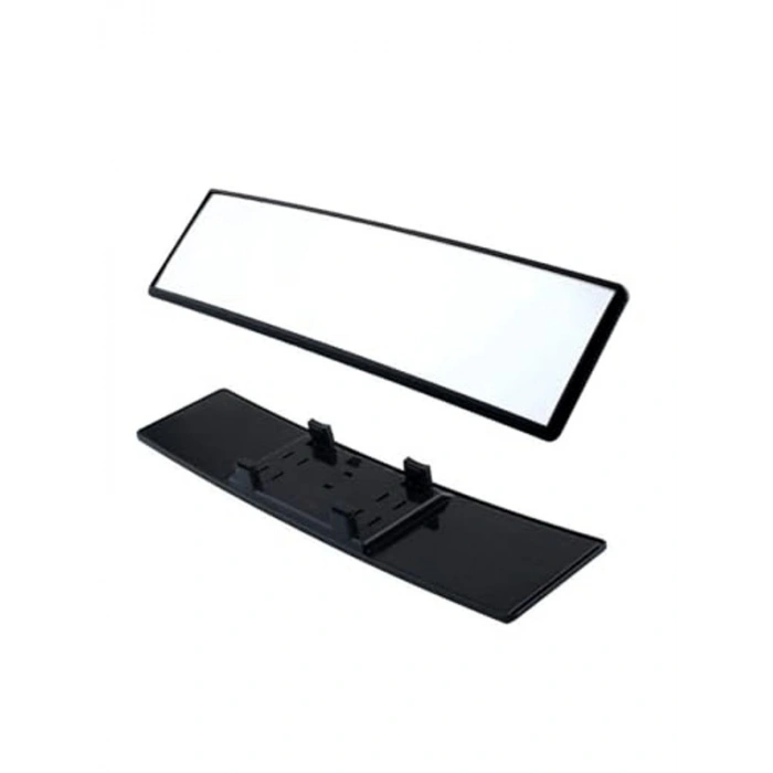 Bombeli İç Dikiz Aynası, 23 cm Siyah Renk, Geniş Görüş Açısı