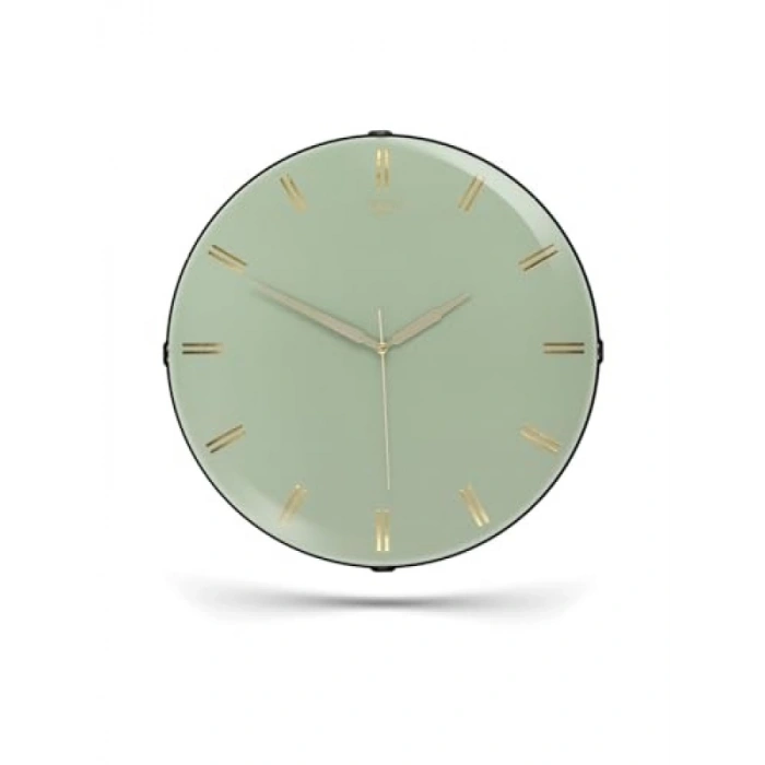 Bombeli Kadranlı Duvar Saati - Mint Yeşili 35 cm
