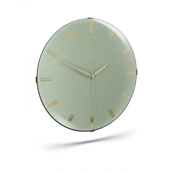 Bombeli Kadranlı Duvar Saati - Mint Yeşili 35 cm