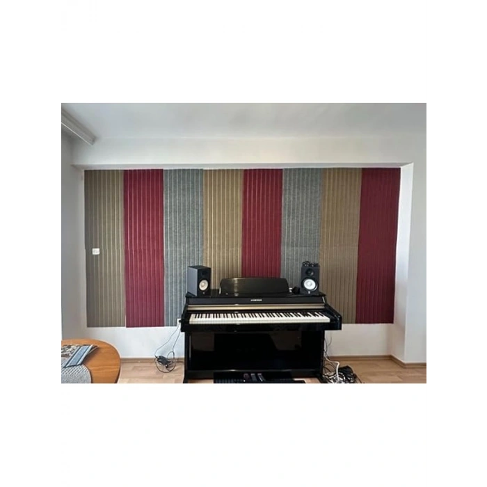 Bordo Renkli 45x90 Cm Keçe Panel, 2 Adet Paket