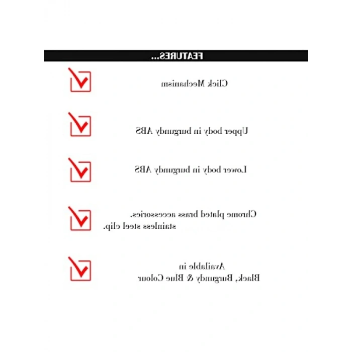 Bordo Renkli Vintage Versatil Kalem