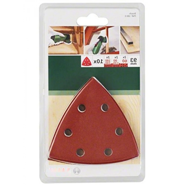 Bordo Zımpara Kağıdı Seti, 10 Adet, Granülasyon 60-180