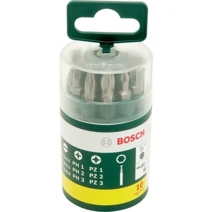 Bosch - 10 Parça Vidalama Ucu Seti (Ph+Pz+S)