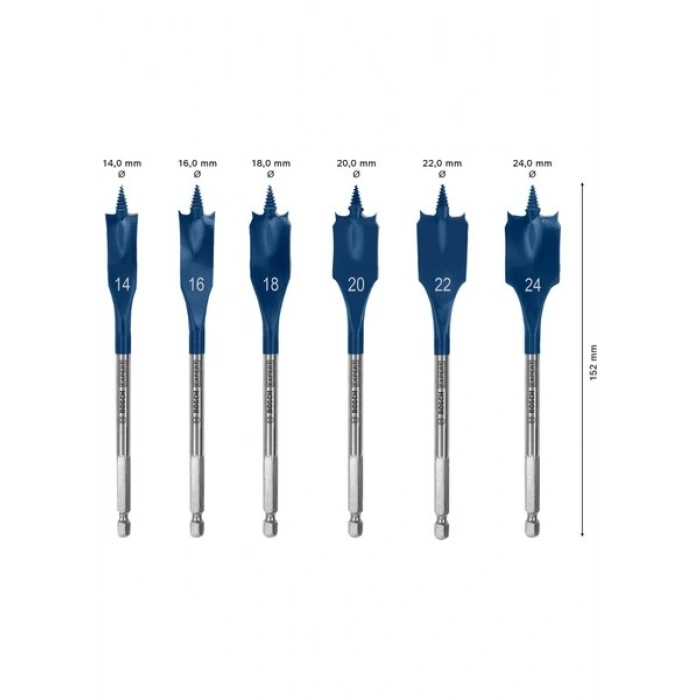 Bosch 14-24 mm 6’lı Expert Yaprak Matkap Ucu Seti 2608900332