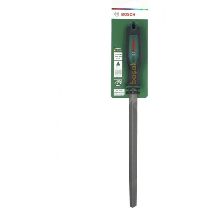 Bosch 8 Üçgen Metal Eğe 200 mm Orta Diş – Ergonomik Saplı 1600A03DS1
