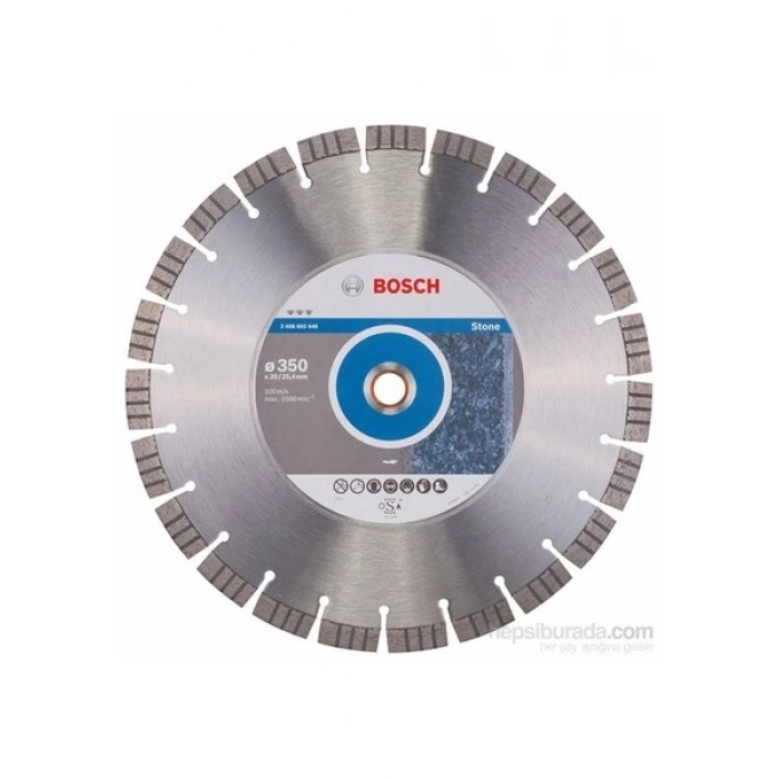 Bosch - Best Serisi Taş İçin Elmas Kesme Diski - 350 X 20,00+25,40 X 3,2 X 15 Mm