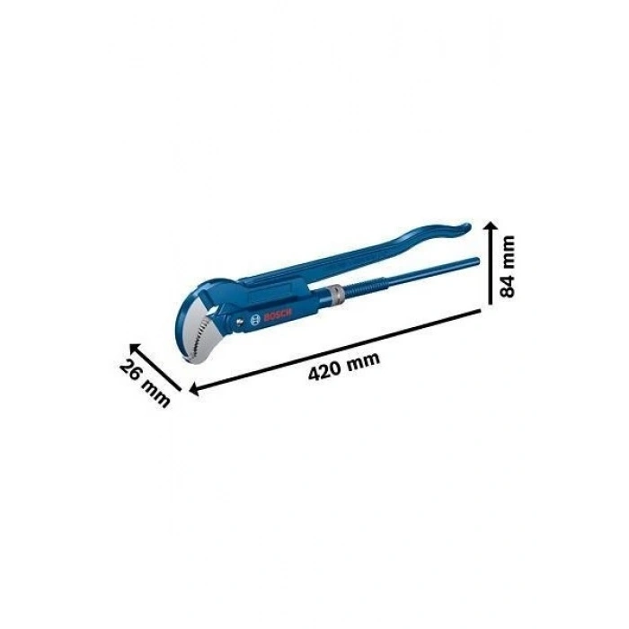 Bosch Boru Anahtarı 45° 420 mm (W3T)