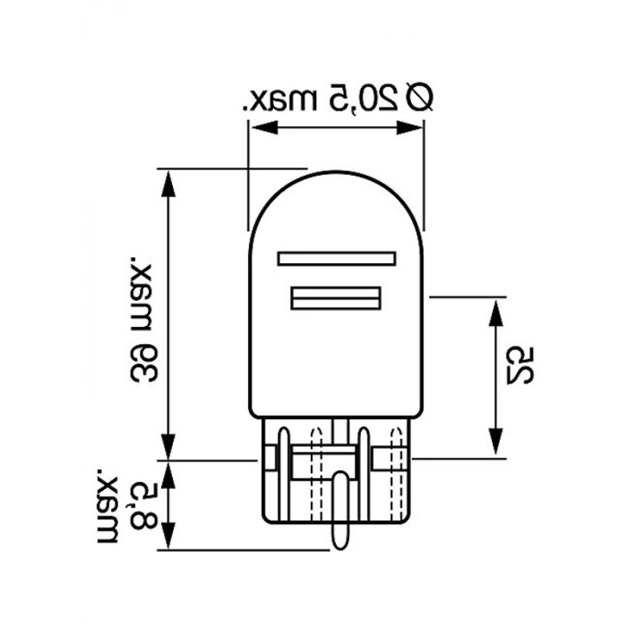 BOSCH Bulb 1pcs 12V 21/5W W21/5W PURE LIGHT 1987302252