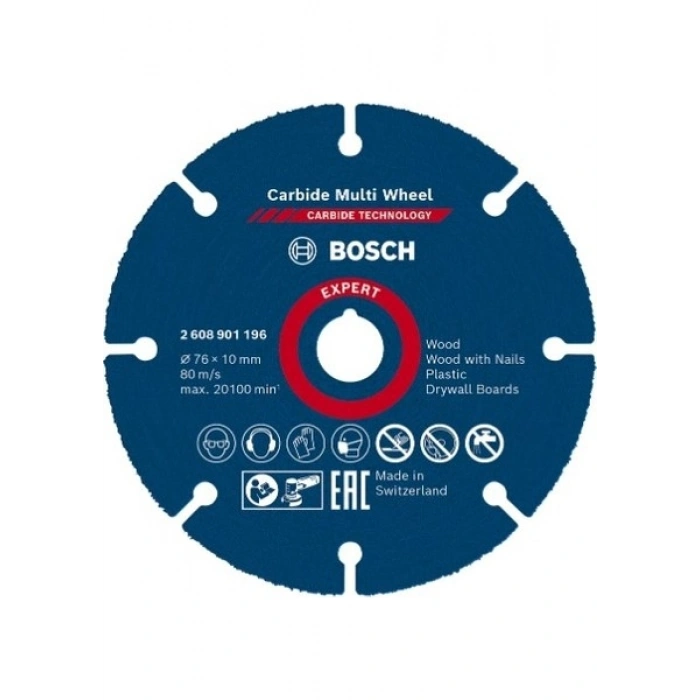 Bosch Carpide Multi Whell Çok Amaçlı Elmas Kesici Disk 76 mm (2608901196)
