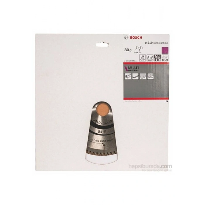 Bosch - Çoklu Malzeme İçin Daire Testere Bıçağı - 210 X 30 X 2,5 Mm, 80 Diş