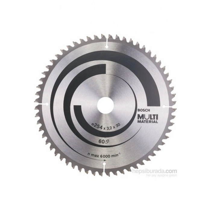 Bosch - Çoklu Malzeme İçin Daire Testere Bıçağı - 254 X 30 X 3,2 Mm, 60 Diş