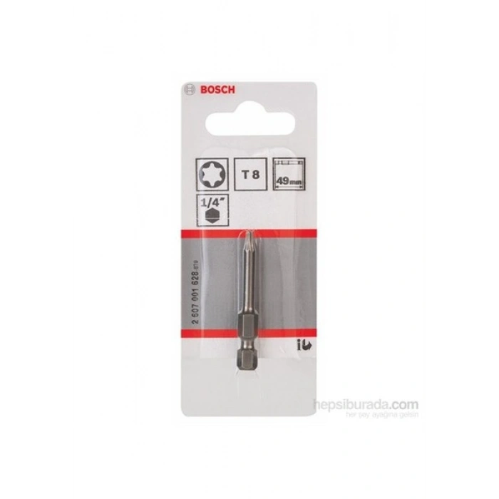 Bosch - Ekstra Sert Seri Vidalama Ucu - T8, 49 Mm