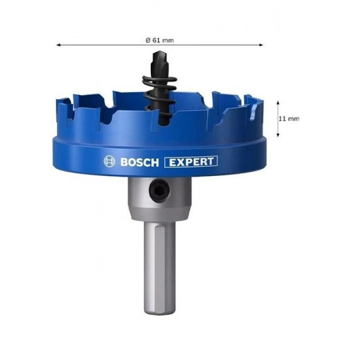 Bosch Expert 61 mm Elmaslı Inox Panç Adaptörlü 2608901440