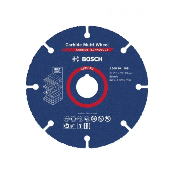 Bosch Expert Carbide Multi Wheel 125 Mm, 22,23 mm Kesici Disk - 2608901189