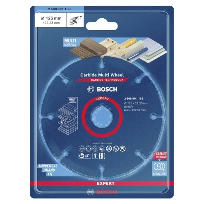 Bosch Expert Carbide Multi Wheel 125 Mm, 22,23 mm Kesici Disk - 2608901189