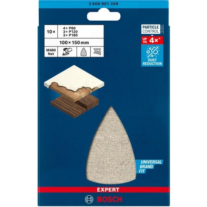 Bosch Expert M480 Zımpara Ağı Seti 100 x 150 mm 10 Parça
