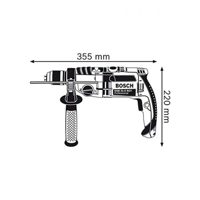 Bosch GSB 21-2 RCT-Profesyonel 1300 Watt Elektrikli Darbeli Matkap