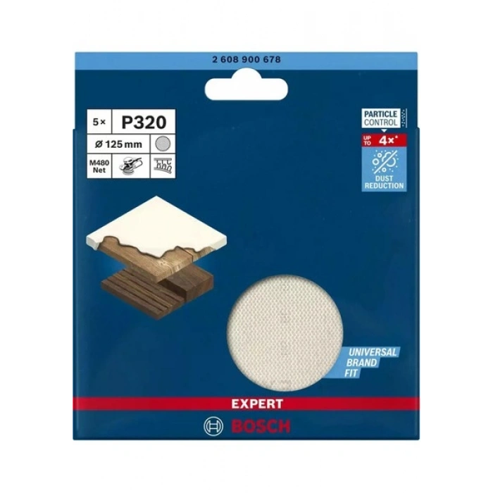 Bosch M480 125 mm 320 Kum Elek Telli Ağ Zımpara 2608900678