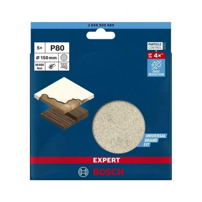 Bosch M480 150 mm 80 Kum Elek Telli Ağ Zımpara 2608900689