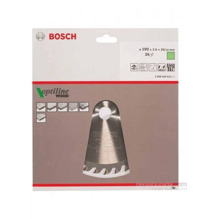 Bosch - Optiline Serisi Ahşap için Daire Testere Bıçağı 190*20/16 mm 36 Diş
