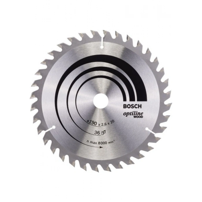 Bosch - Optiline Serisi Ahşap için Daire Testere Bıçağı 190*20/16 mm 36 Diş