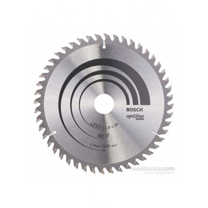 Bosch - Optiline Serisi Ahşap İçin Daire Testere Bıçağı - 210 X 30 X 2,8 Mm, 48 Diş