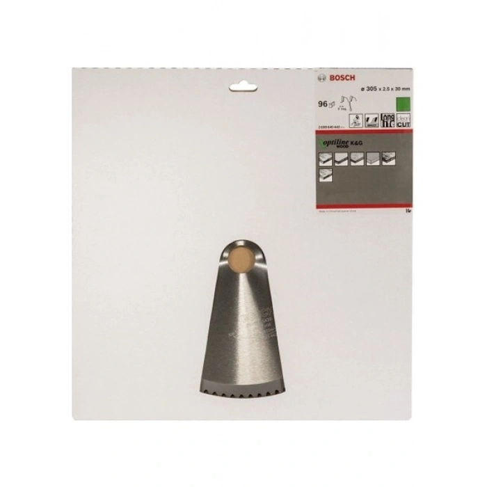 Bosch - Optiline Serisi Ahşap İçin Daire Testere Bıçağı - 305 X 30 X 2,5 Mm, 96 Diş