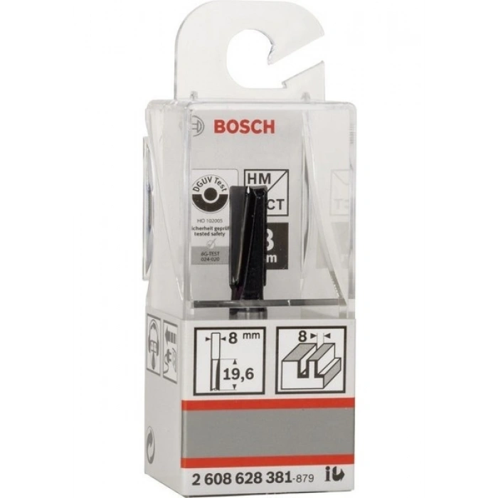 Bosch Sdw Çift Oluklu Düz Freze Ucu 8*8*51 mm