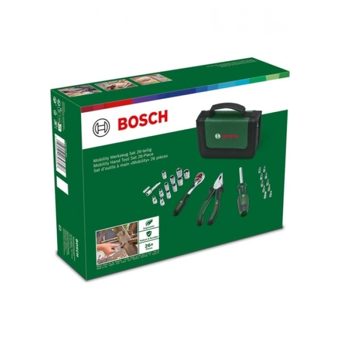 BOSCH TAŞINABİLİR EL ALET SETİ 26 PARÇA 1.600.A02.BY2