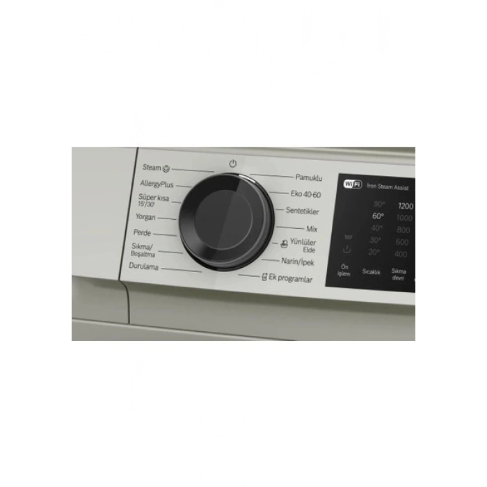 BOSCH WGK242ZXTR Serie 6 Çamaşır Makinesi 9 kg maks. 1200 dev./dak., Gümüş