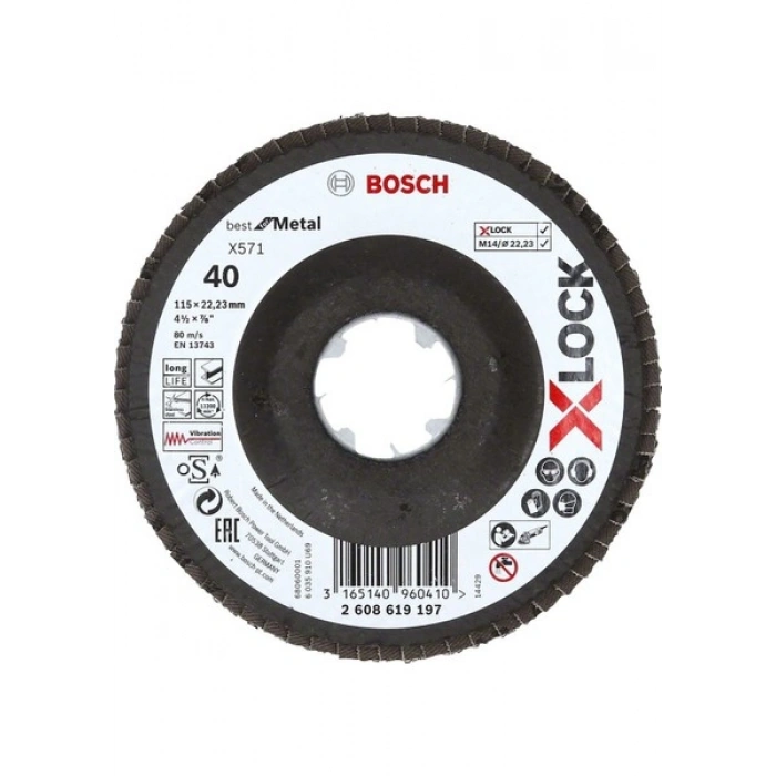 Bosch X-Lock Best For Metal 115MM 40KUM Flap - 2608621763