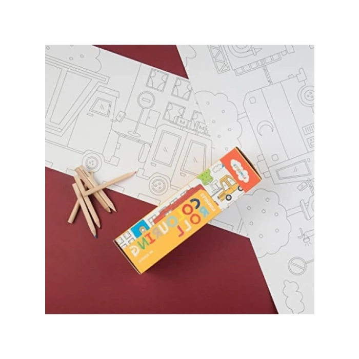 Boyama Rulosu - Araç Temalı Eğlenceli Aktivite