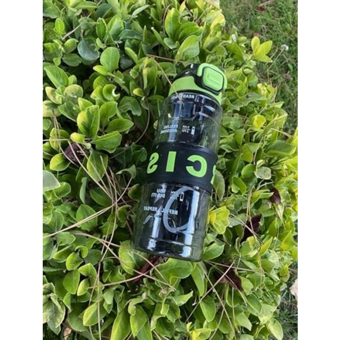 BPA İçermeyen 800ml Kapasiteli Spor Matarası, Şeffaf ve Askılı