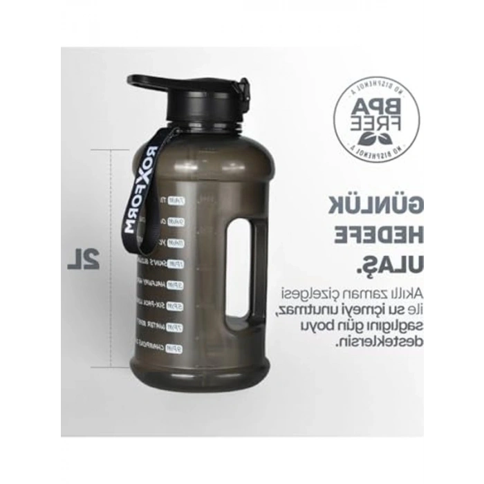BPA ve BPS İçermeyen Su Matara, 2200 ml Kapasite