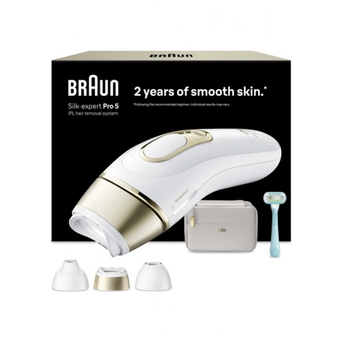 Braun Ipl Silk·expert Pro 5, Evde Lazerle Tüy Alma, Çanta, Gillette Venus, 3 Başlık, PL5351