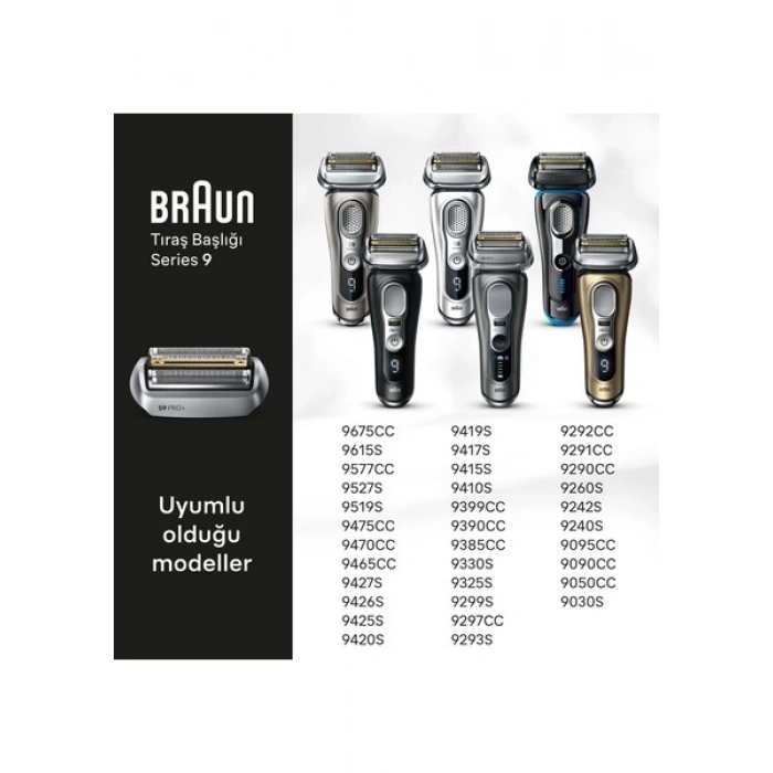 Braun Series 9 Pro+ Elektrikli Tıraş Makinesi Yedek Başlığı, 96M
