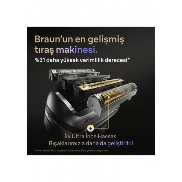 Braun Series 9 Pro+ Elektrikli Tıraş Makinesi Yedek Başlığı, 96M