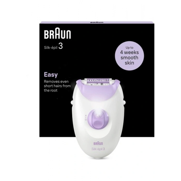 Braun Silk-Épil 3 3-000 Epilatör 20 Cımbızlı 2 Hızlı Yıkanabilir Başlık Kuru Kullanım Kablolu